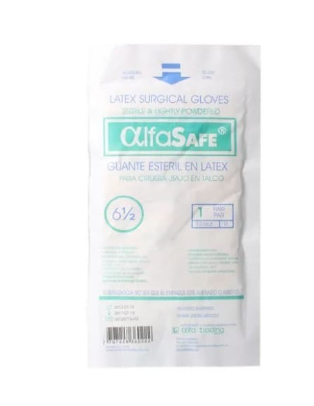 Guantes quirúrgicos latex par