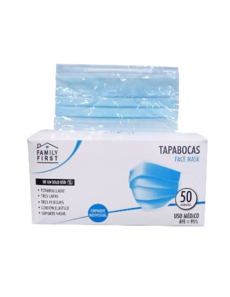 Tapabocas empaque individual