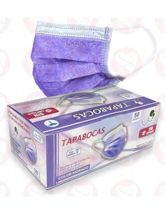 Tapabocas morado x 50 uds