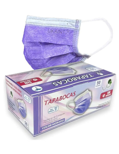 Tapabocas morado