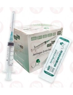 Jeringas + aguja 5ml caja x 100 uds