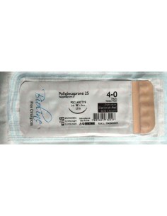 Sutura absorbible Poliglecaprone 4/0