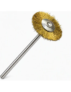 Cepillo de alambre de cobre Yepdent, vástago HP, 22mm, para limpieza y texturizado de estructuras metálicas dentales