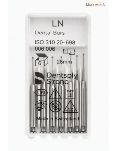 Fresa Dentsply LN Acero Carbono RA 006 | Unidad