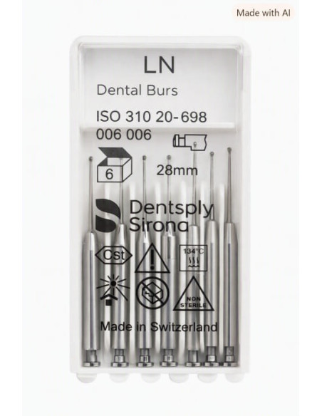 Fresa Dentsply LN Acero Carbono RA 006 | Unidad