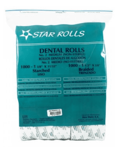 Star Rolls® algodón trenzado bolsa x 1000 Rollos